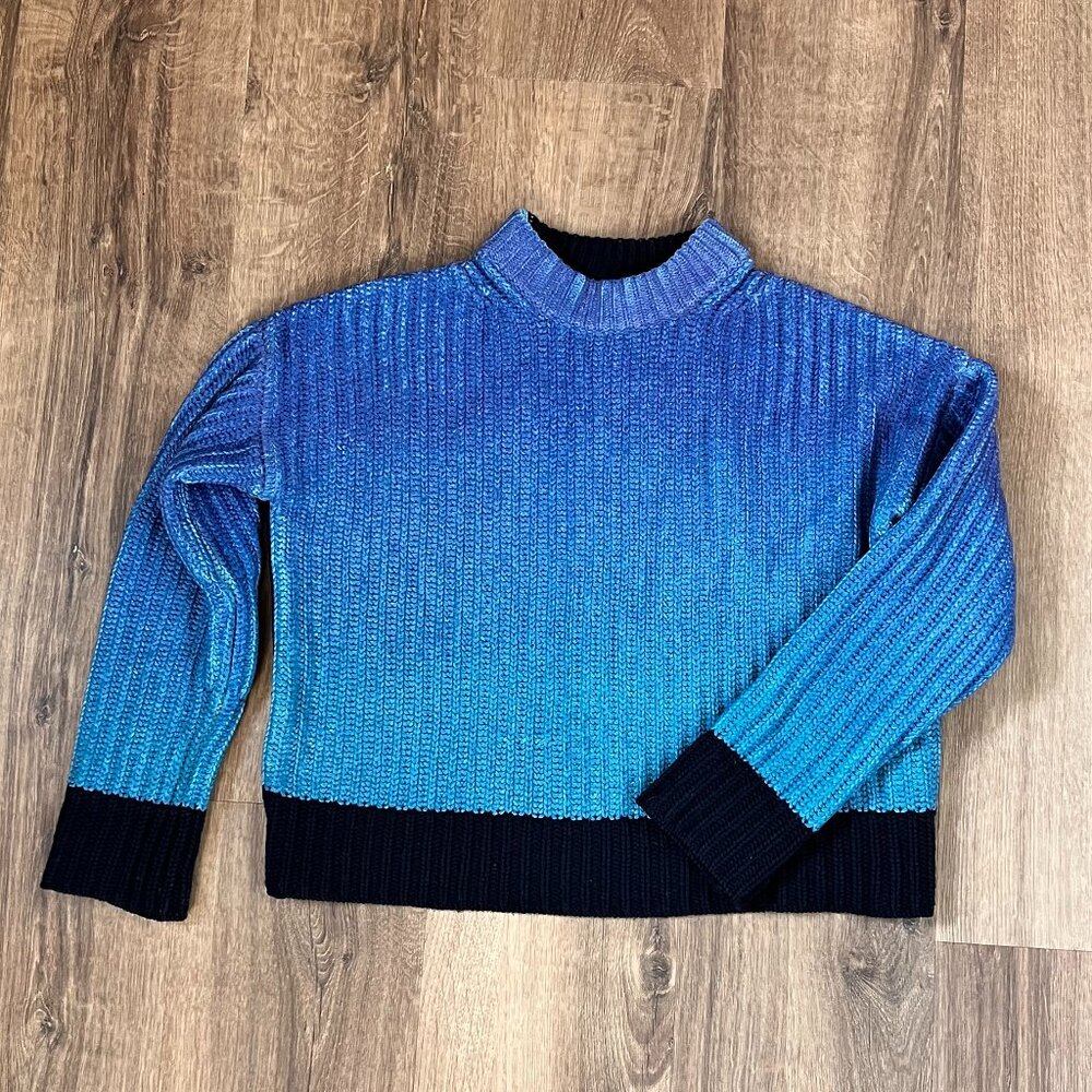 NAADAM Wool Cashmere Ombre Crewneck Sweater Blue XS - Picture 6 of 11
